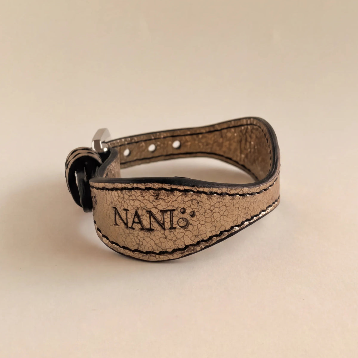Leather Bracelet - Gold Laminated