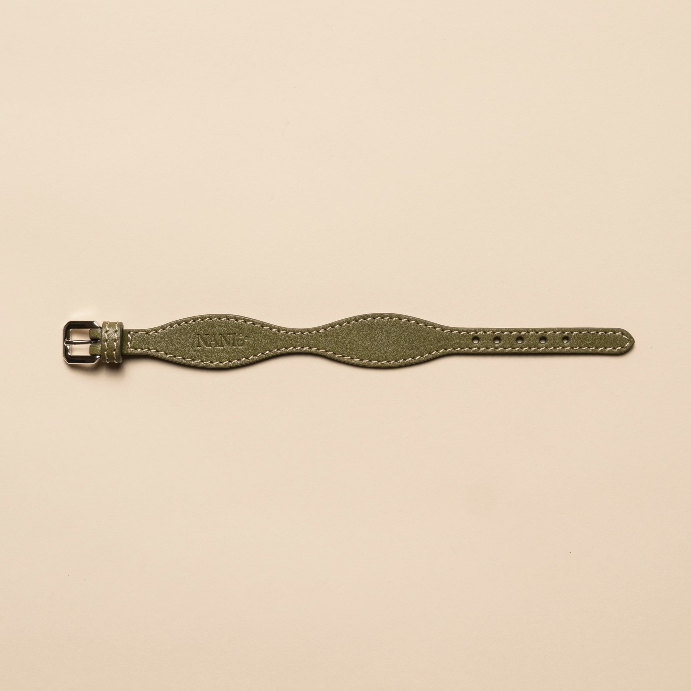Matching Leather Bracelet – Green Harmony