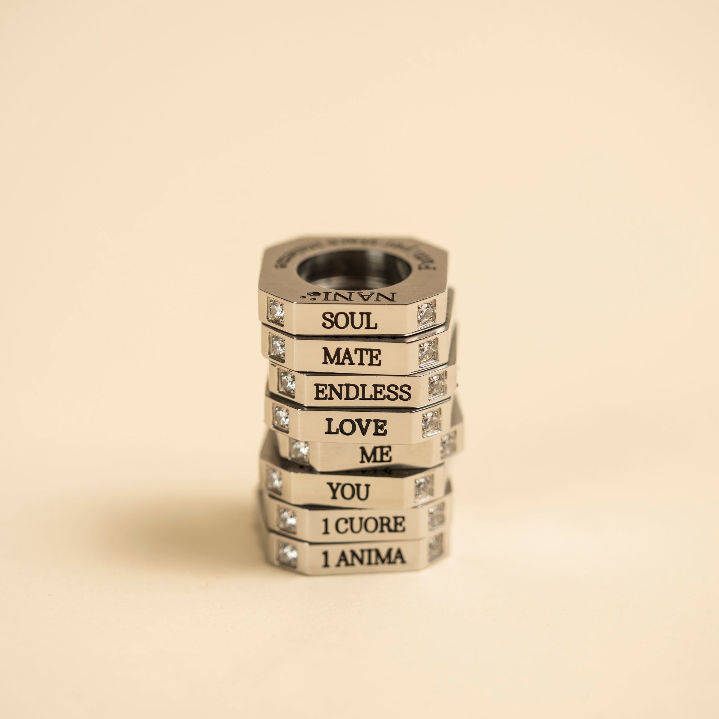 Matching Jewelry - Stainless Steel with cubic zirconia