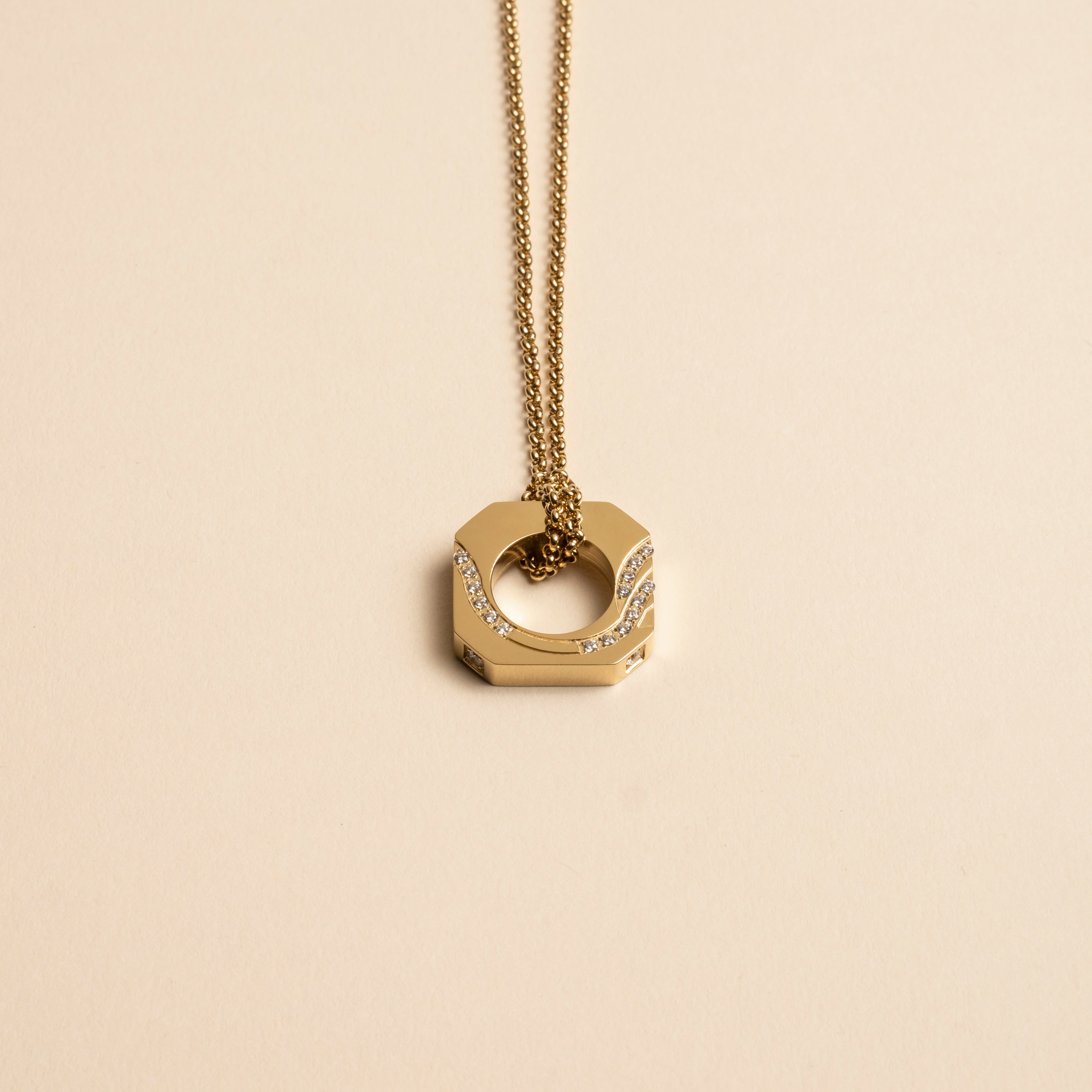 Matching Jewelry - PVD 14kt Gold with cubic zirconia