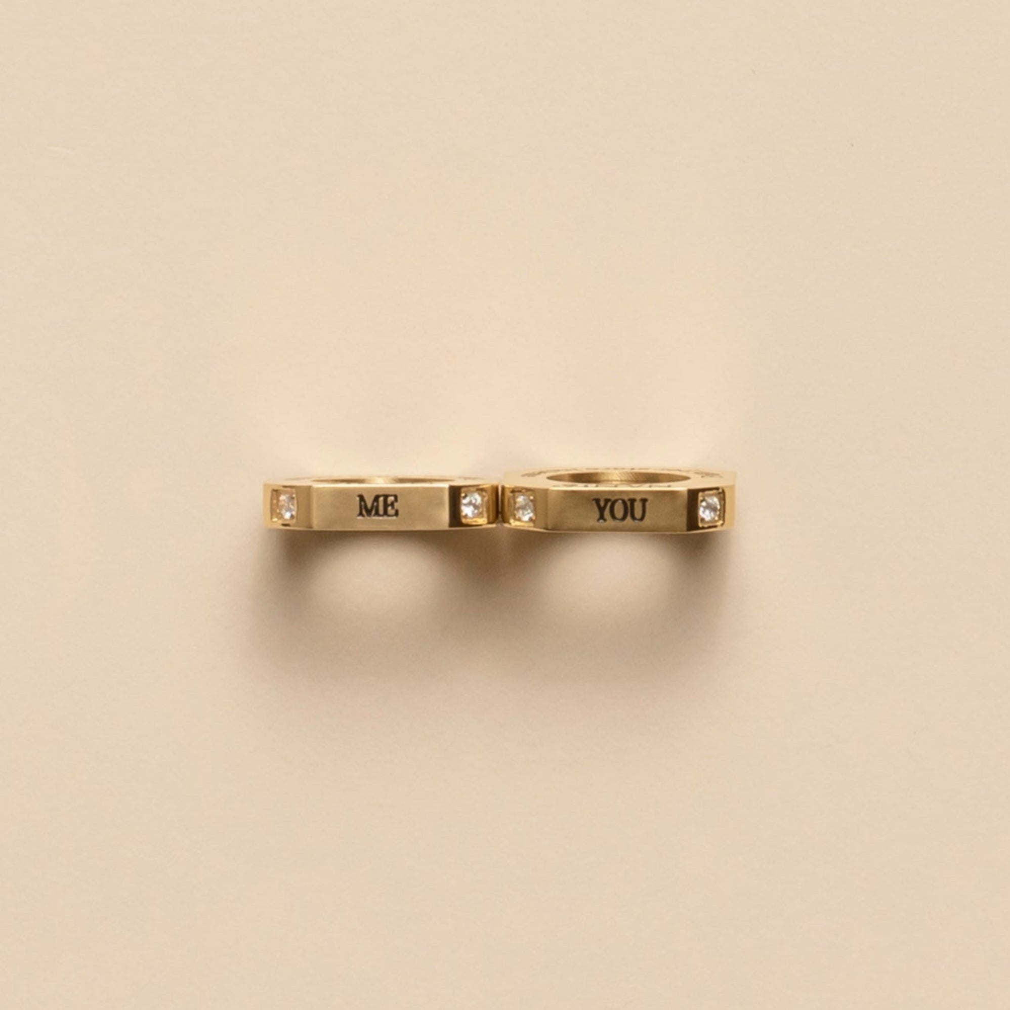 Matching Jewelry - PVD 14kt Gold with cubic zirconia