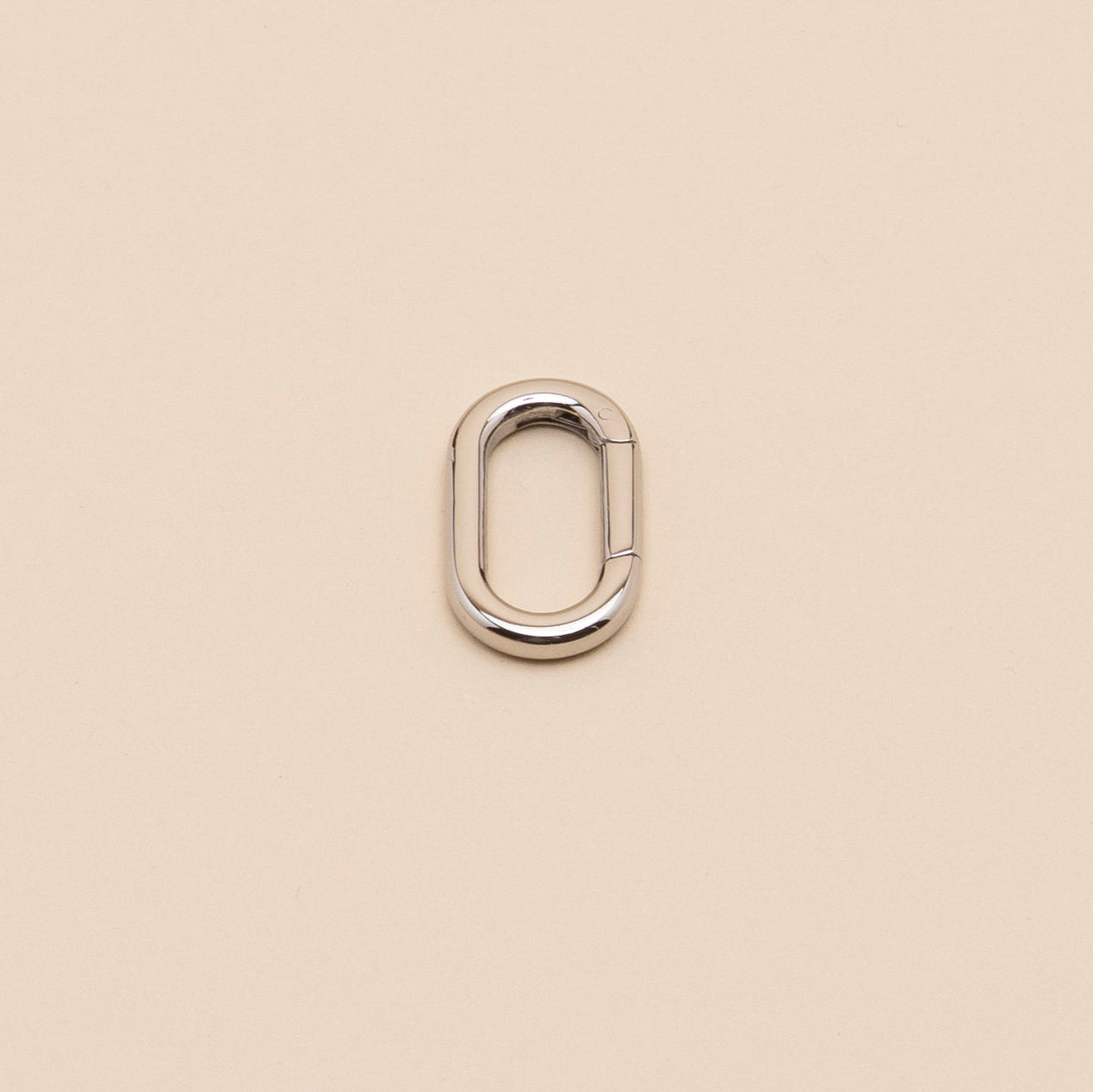 Spring-loaded oval clasp adapter ring for Matching Jewellery