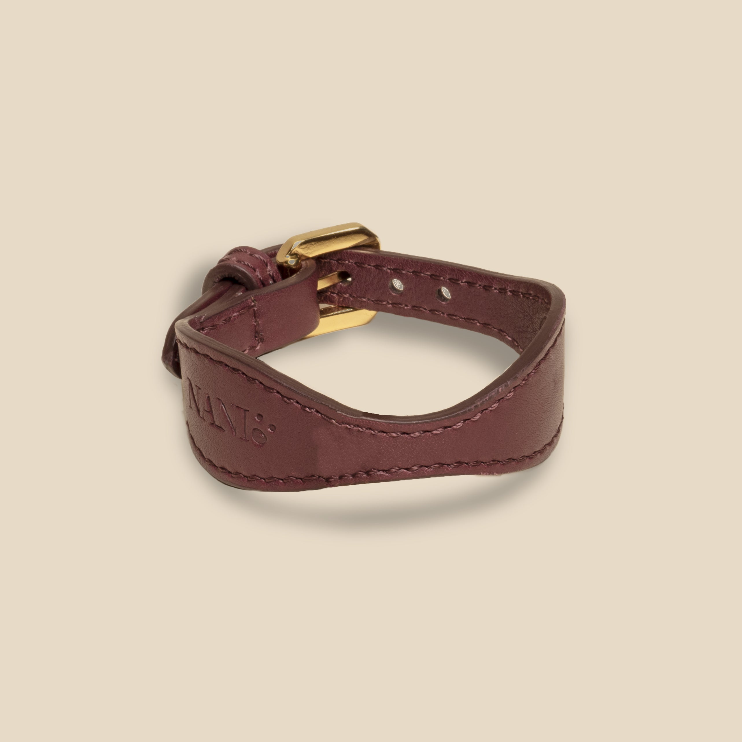Matching Leather Bracelet  – burgundy - Deep Love