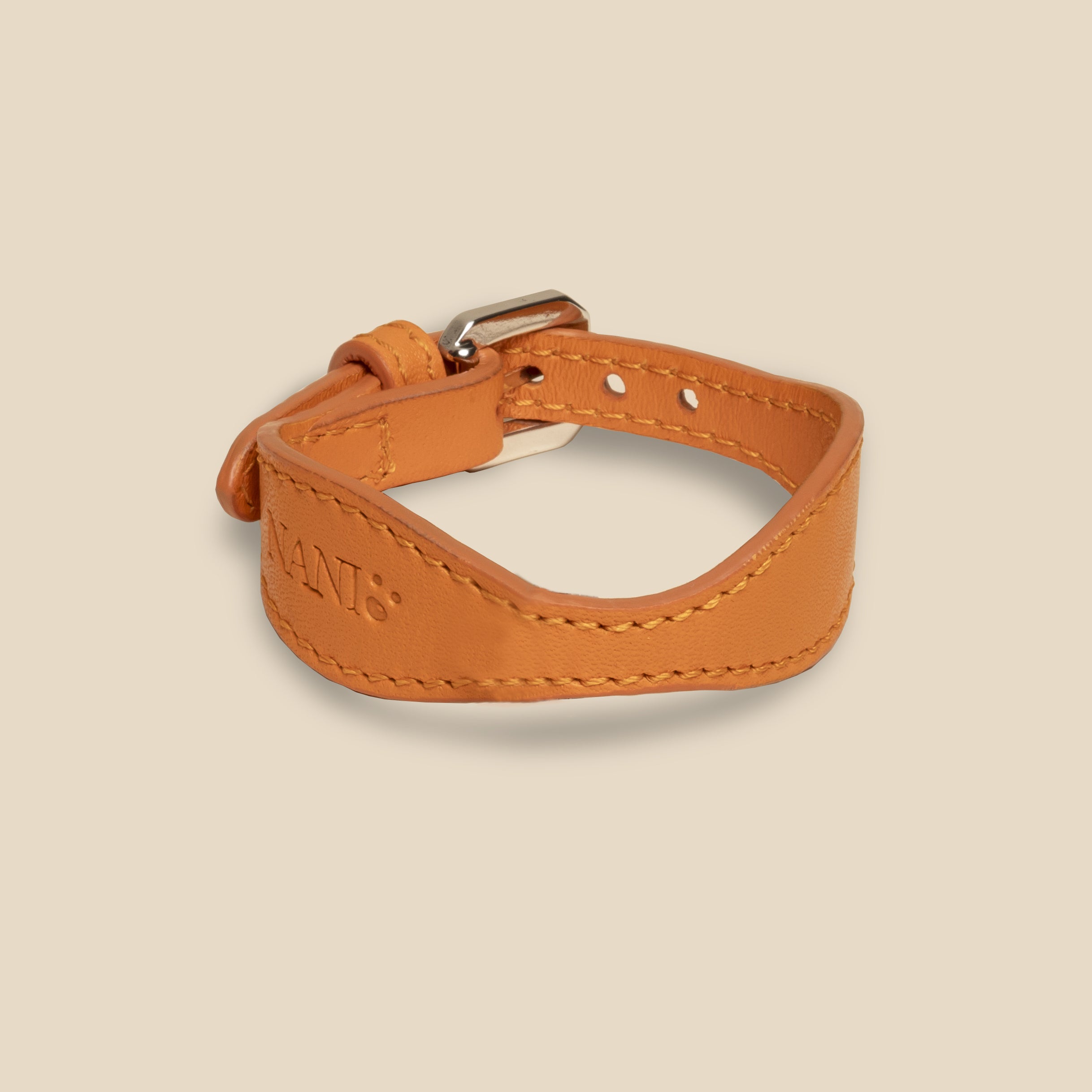 Matching Leather Bracelet - Orange Joy