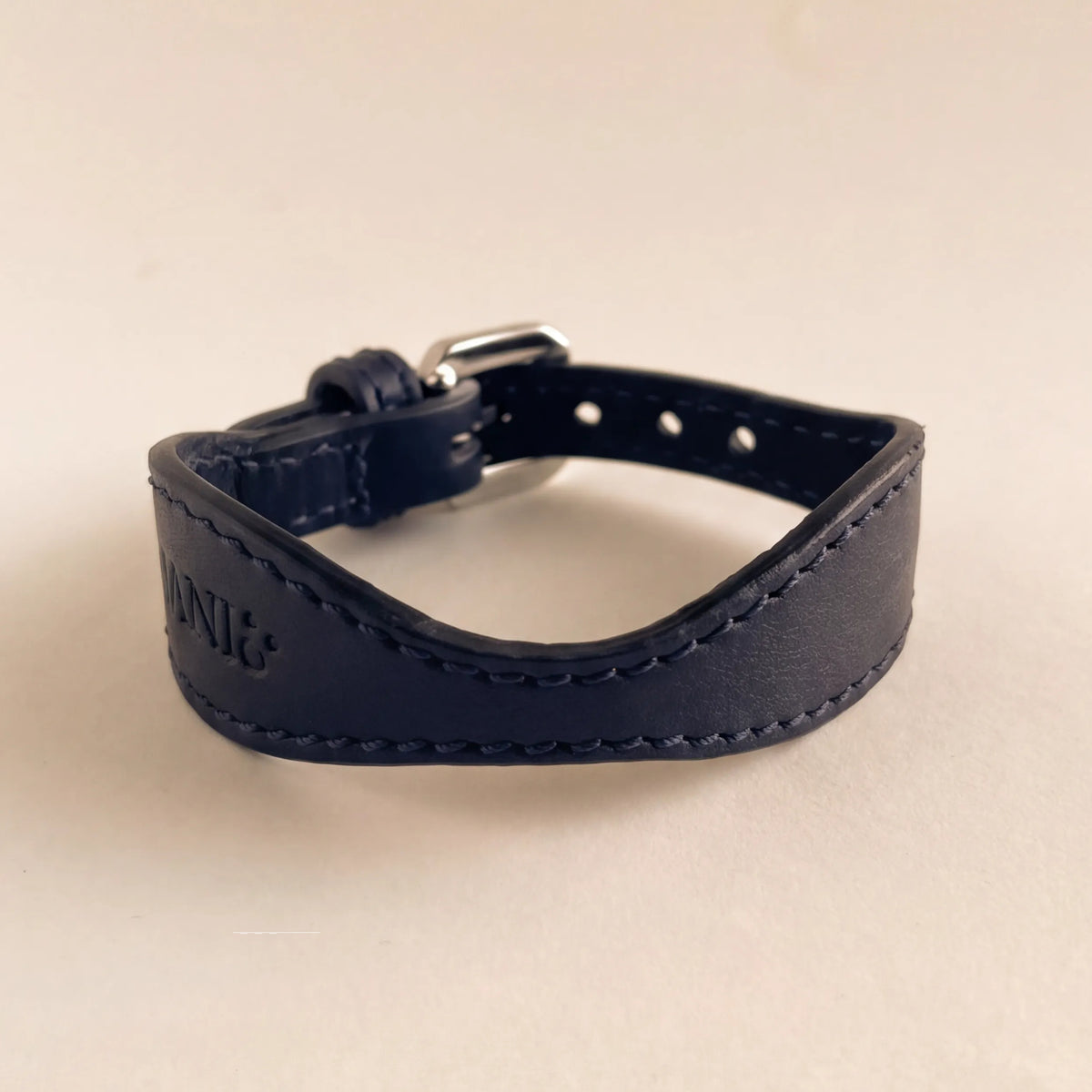 Leather Bracelet  – Dark Blue 