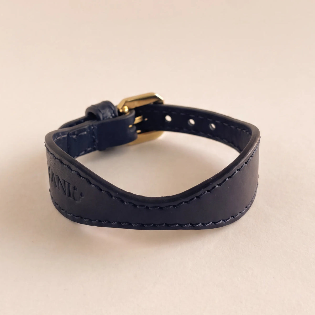 Leather Bracelet  – Dark Blue 