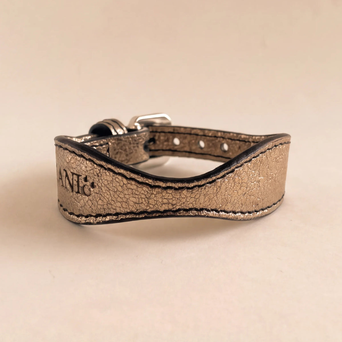Leather Bracelet  - Gold Laminated 