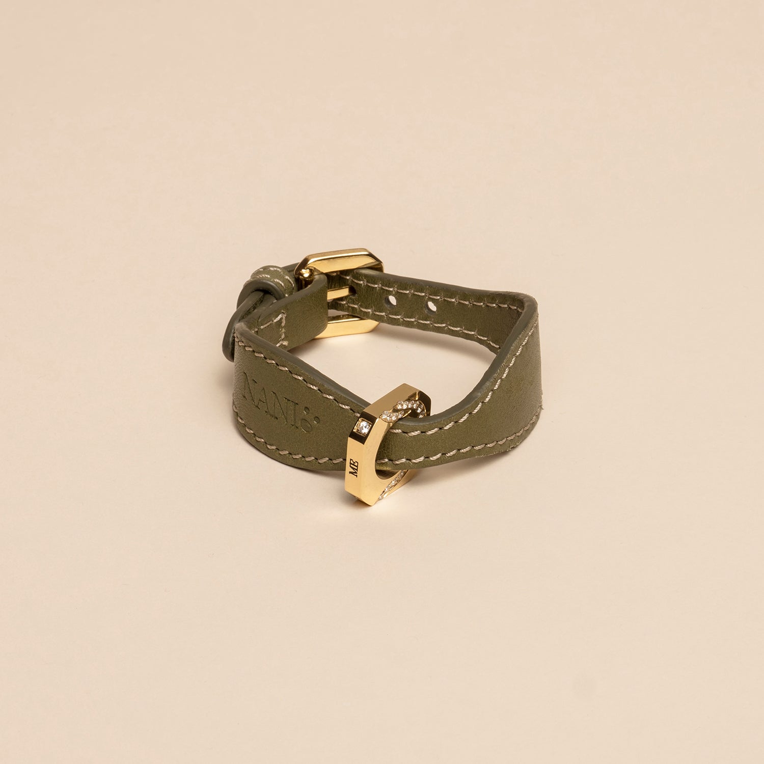 Matching Leather Bracelet  – Green Harmony