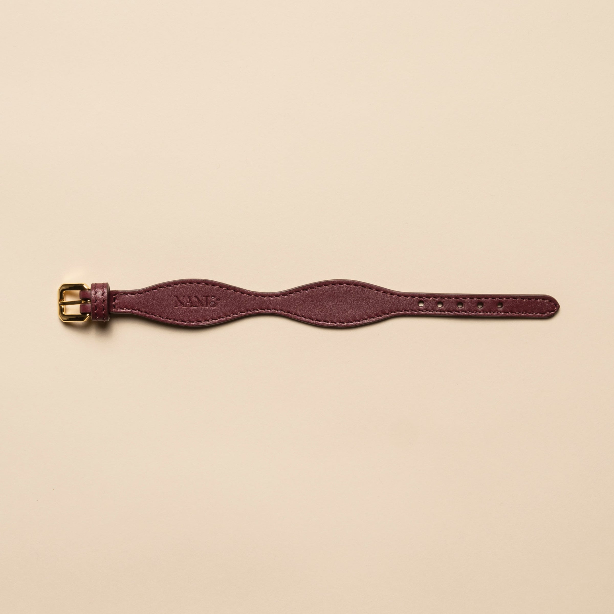 Matching Leather Bracelet  – burgundy - Deep Love