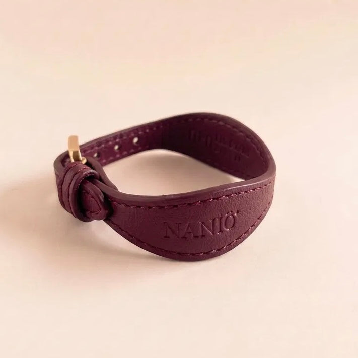 Leather Bracelet  – burgundy 