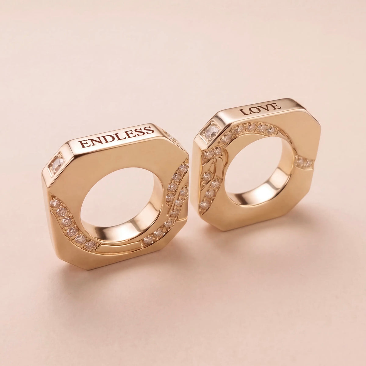 Matching Jewelry - PVD 14kt Gold with cubic zirconia