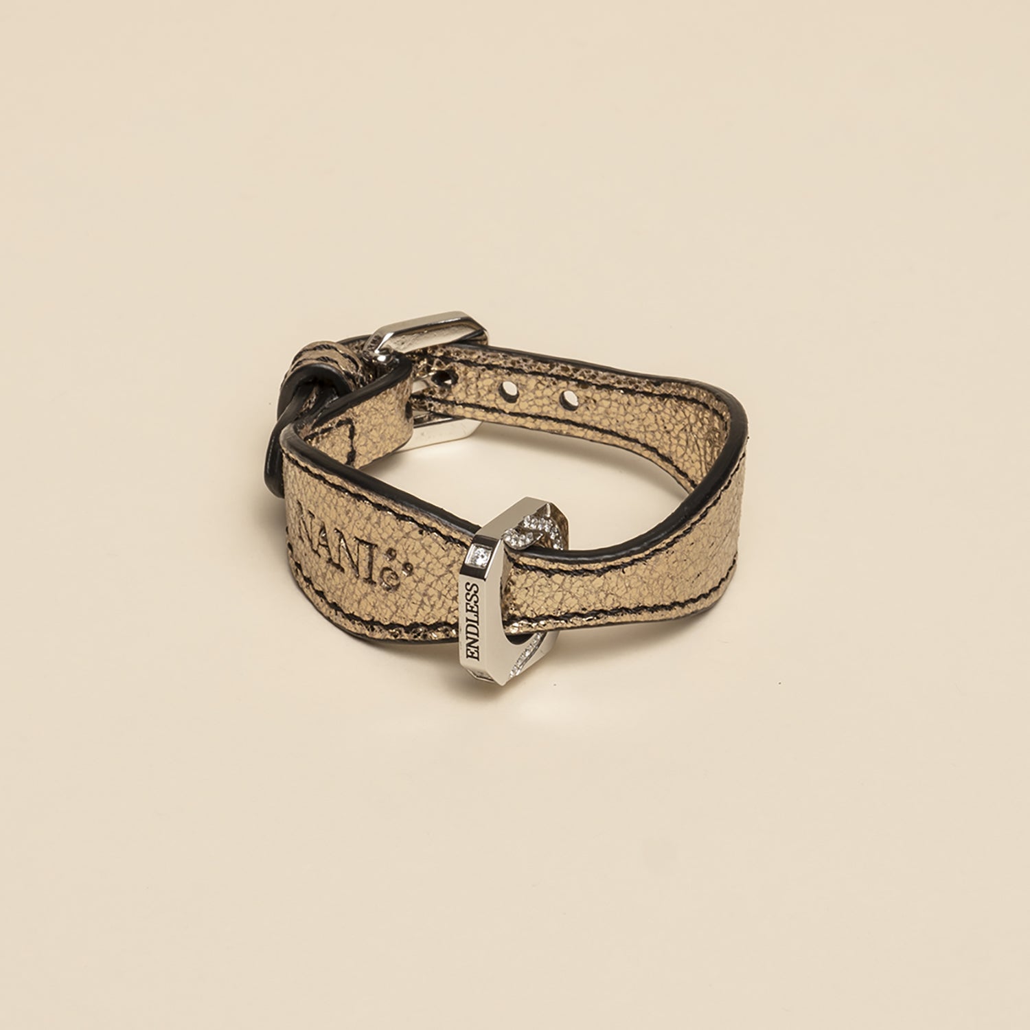Matching Leather Bracelet  - Gold Laminated - My Light